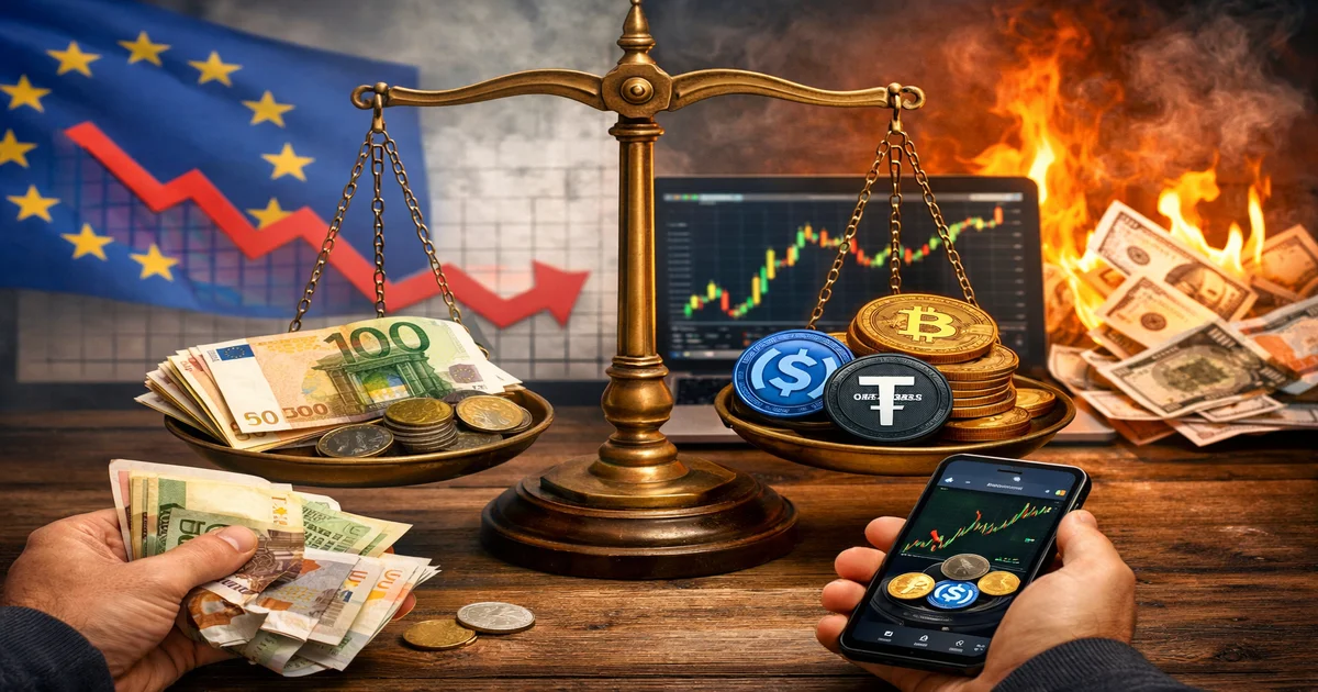 Titelbild von Stablecoins vs Euro: Welche schützt besser vor Inflation?