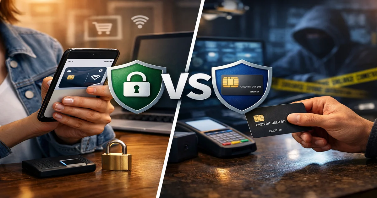 Imagem de capa de Carteira Digital vs Cartão de Crédito: Qual É Mais Segura