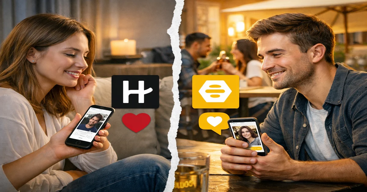 Titelbild von Hinge vs Bumble: Welche App führt schneller zu echten Dates?