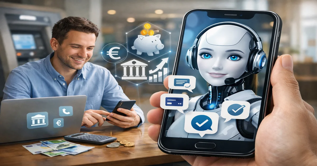 Titelbild von Wie KI-Chatbots im Banking Ihre Finanzen verändern