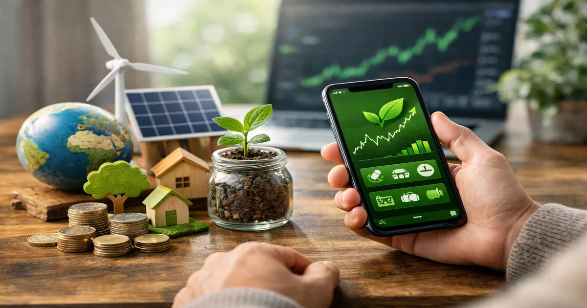 Titelbild von 7 Grüne Fintech-Apps, die nachhaltiges Investieren vereinfachen