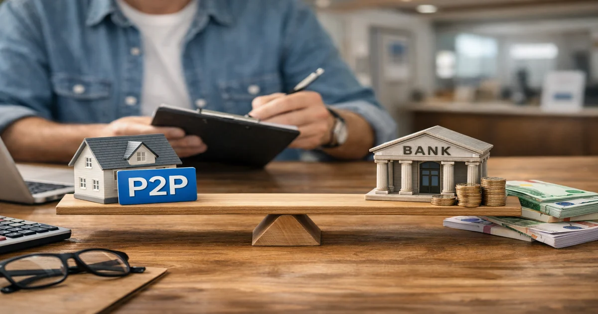 Titelbild von Peer-to-Peer-Kredite vs Bankdarlehen: Welche Option spart mehr Geld?